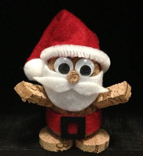 festive adorable and lightweight a cork santa will be a wonderful addition to your holiday