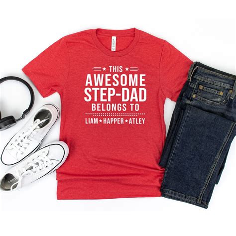 This Awesome Step Dad Belongs To Step Dad T Shirts Step Dad Etsy