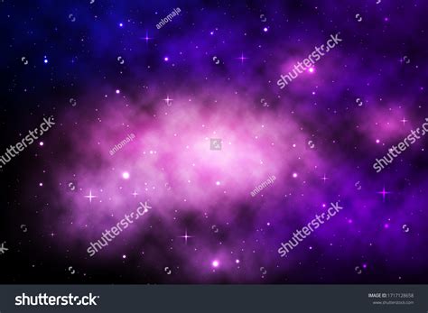 Space Galaxy Background Shining Stars Nebula Stock Vector Royalty Free