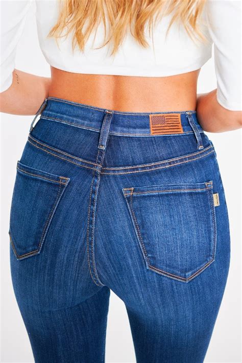 Vibrant Super High Waisted Skinny Jeans Dark Denim