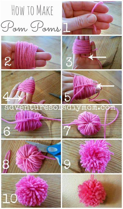 How To Make Yarn Pom Poms How To Make A Pom Pom Crafts Yarn Crafts