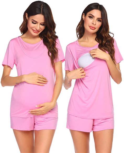 Ekouaer Labordeliverynursing Maternity Pajamas Set For Hospital Home Basic Nu Ebay
