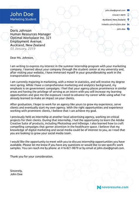 An individual person who will pay for the student's courses; Cover Letter Examples for 2019 +Writing Tips | Academic ...
