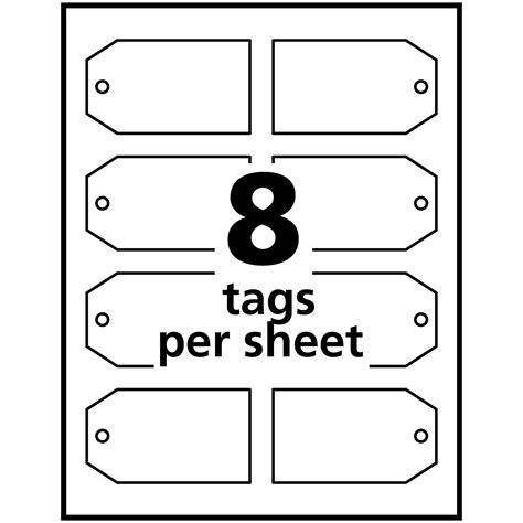 Avery Printable Marking Tags Wstring Ave22802 White Pack Of 96