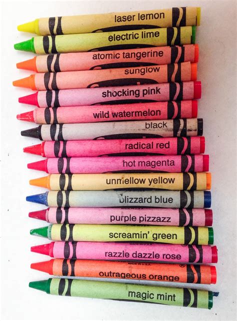 Crayola Fluorescent Crayons Jennys Crayon Collection