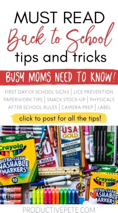 30 Back To School Tips For Busy Moms Back To School Hacks Kids