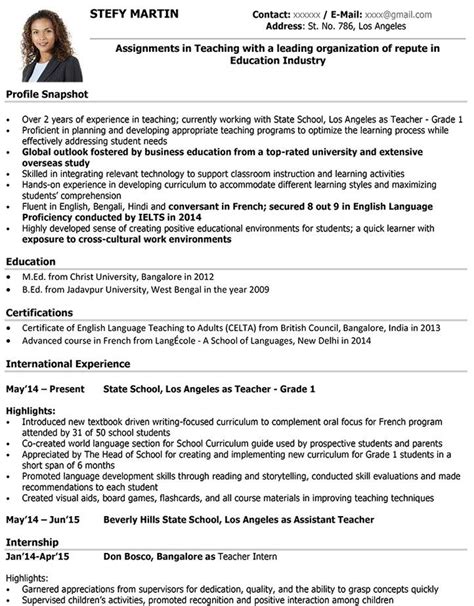 Looking for teacher cv examples? teacher cv format teacher resume sample and template ...