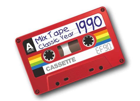 Retro E90 Cassette Tape Mix Tape 1990 Classic Hits Motif External Vinyl