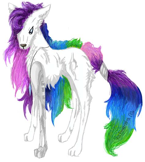 Rainbow White Wolf By Kakasandra00x On Deviantart