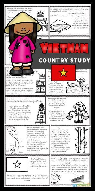 Vietnam For Kids Printable Mini Book Geography For Kids History