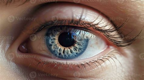 Human Eye Close Up Macro Blue Iris Long Black Eyelashes Clear View