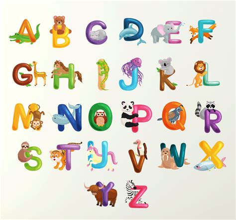 Alphabet Wall Sticker 70cm Learn Letters Kids Room Decal Children Art Mural