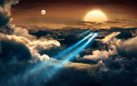 Art Fantasy Planet Space Trajectory Flight Train