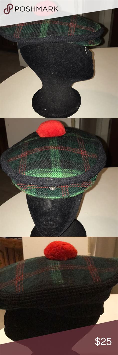 Lochcarron Unisex Cap Plaid Hats Wool Plaid Unisex