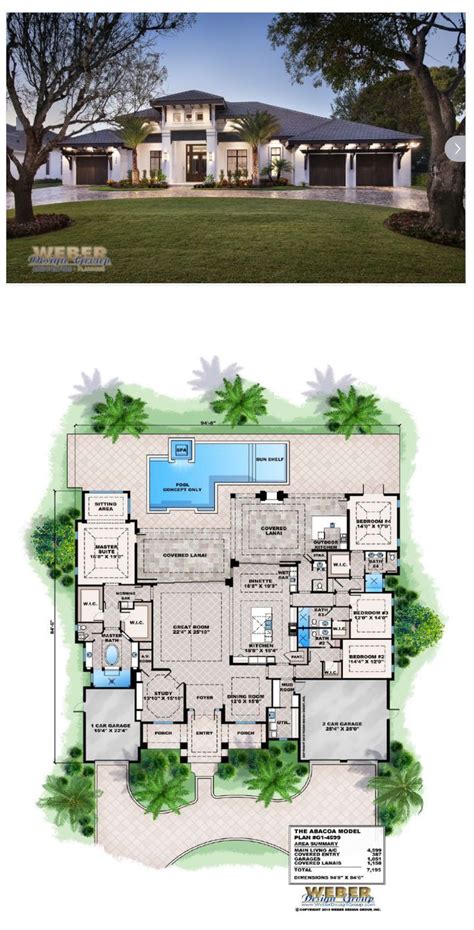 Beach House Plan Transitional West Indies Caribbean Style Floor Plan