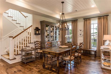 Low Country Southern Style Home Farmhouse Dining Room Houston