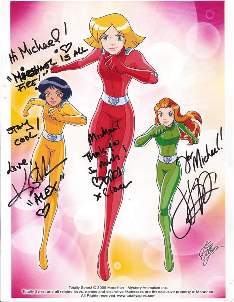 The Autographs of Totally Spies by ShegoXP on DeviantArt