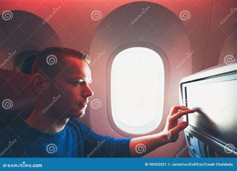 Traveling By Airplane Stock Image Image Of Passenger 90425021