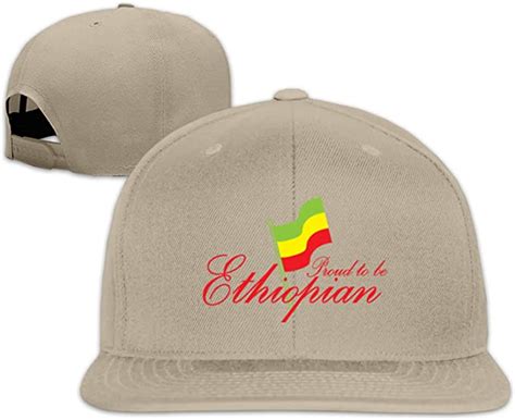 Qsjri Nnng Proud To Be Ethiopian Flag Men Flat Bill Baseball Caps