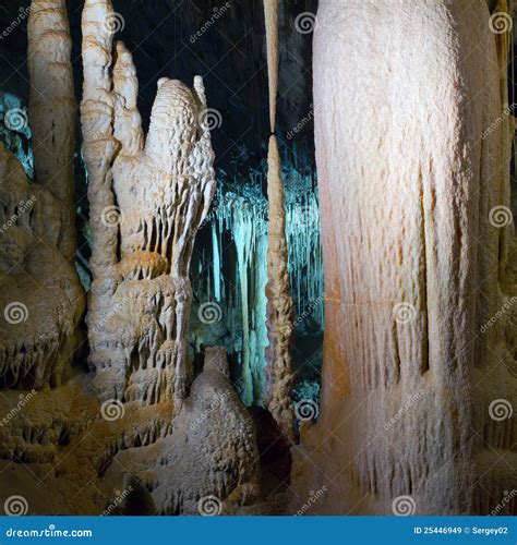 Stalactite Stalagmite Cavern Stock Image Image Of Caving Landscape