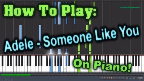 How To Play Adele Someone Like You On Piano Youtube