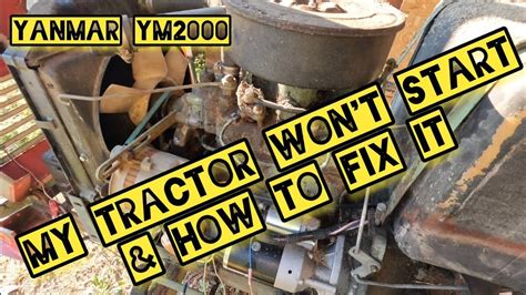 How To Fixing Air Locked Diesel Tractor Yanmar Ym2000 Wont Start