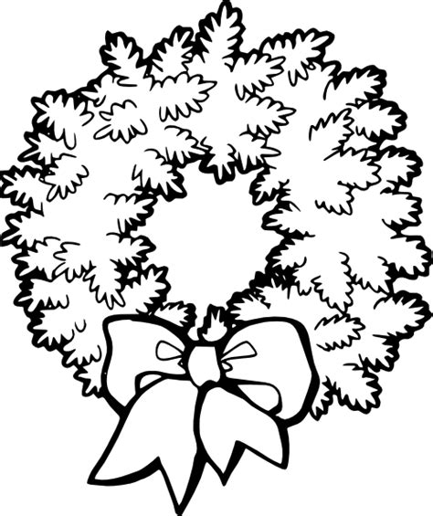 Gallery For Clip Art Christmas Wreath Black And White Image 18972
