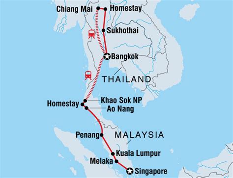 Map Of Thailand And Malaysia Cities And Towns Map
