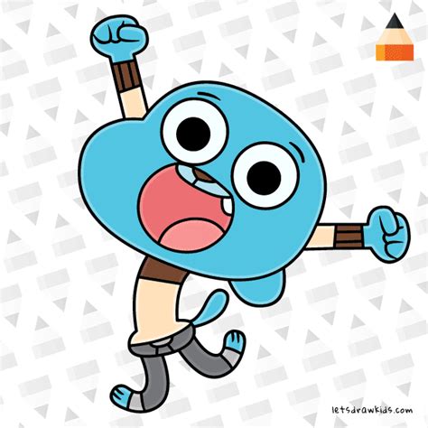 How To Draw The Amazing World Of Gumball Out Line
