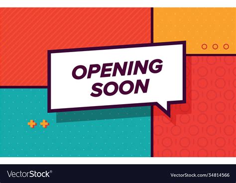 Opening Soon In Design Banner Template Royalty Free Vector