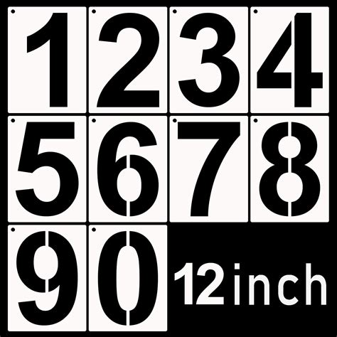 DXCYZ 12 Inch Large Number Stencils Kit 0 9 Address Number Stencil
