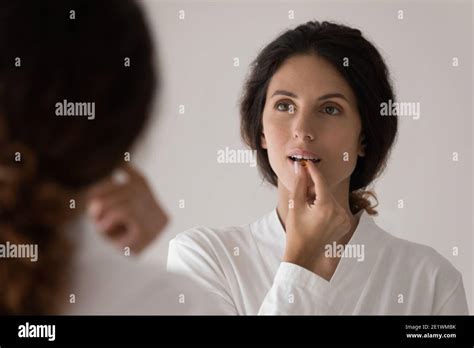 Young Woman Take Vitamins For Healthy Skin Stock Photo Alamy