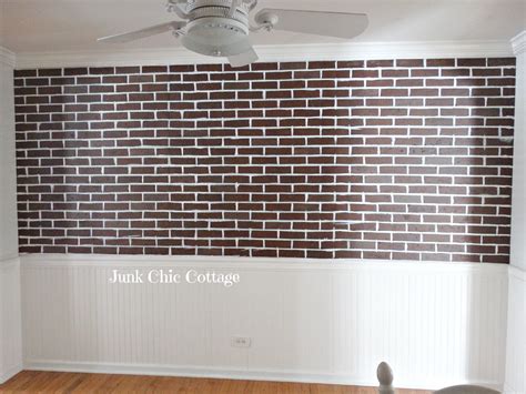 Junk Chic Cottage French Farmhouse Faux Brick Wall