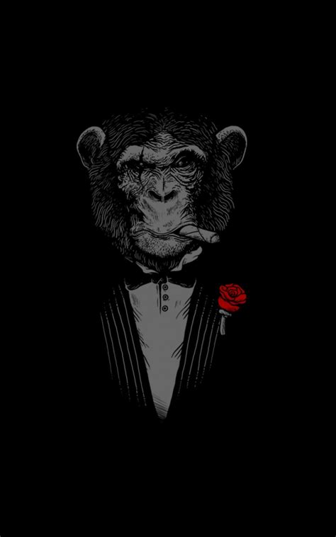 Big collection of new cartoon android live wallpapers for phone and tablet. Chimpanzee Cigars Red Rose Android Wallpaper free download