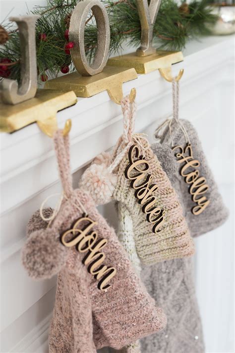 Wooden Names For Stocking Christmas Stockings Name Cutout Etsy