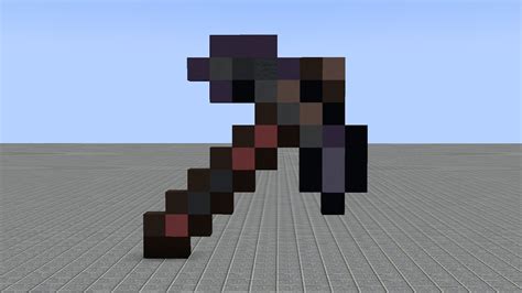 How To Make A Netherite Pickaxe In Minecraft Pixel Art Build Tutorial