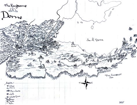 I Drew A Custom Map Of Dorne From Game Of Thrones For A Game Im Doing