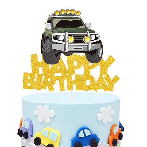 Buy Off - Road Vehicle Happy Birthday Cake Topper ,Off Road Explore