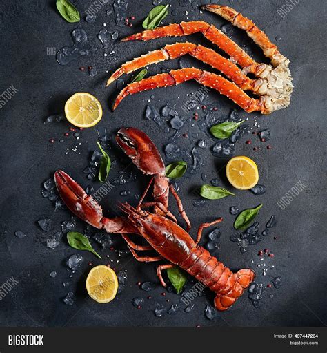 Lobster Crab Legs Ice Image And Photo Free Trial Bigstock