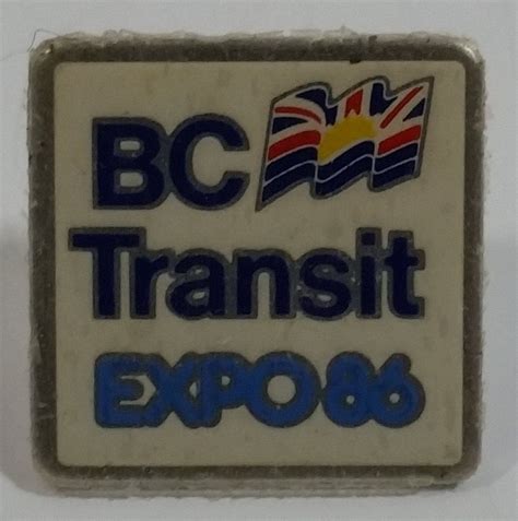 1986 Vancouver Exposition Expo 86 Bc Transit Themed Small Enamel Metal
