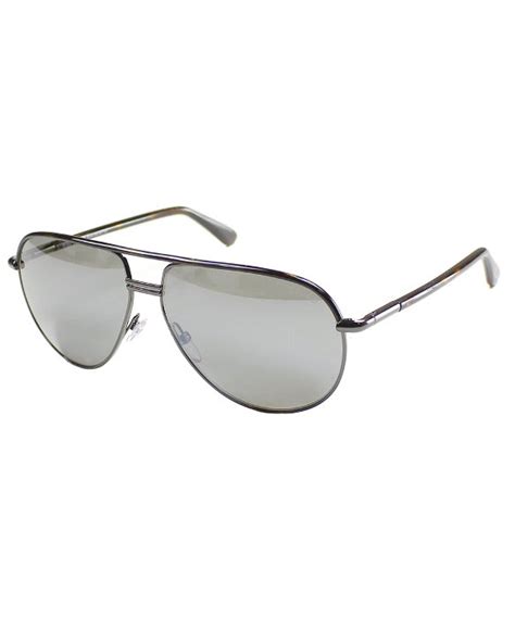 Tom Ford Cole Tf 285 52f Black Dark Havana Aviator Metal Sunglasses In Gray Lyst