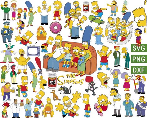 The Simpsons Svg Bart Simpsons Svg Lisa Simpson Svg Homer Etsy