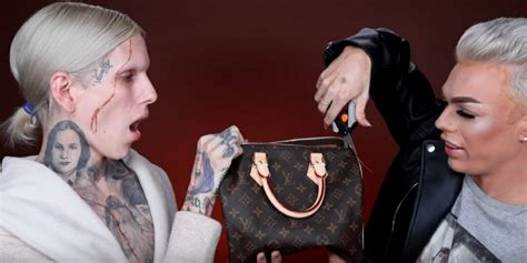Video Jeffree Star Destroys Louis Vuitton Bag To Make A Halloween Costume