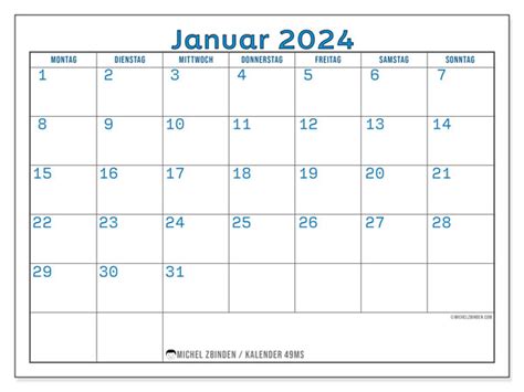 Kalender Januar 2024 Azur Ms Michel Zbinden De