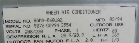 Air Conditioner Model Number Lookup How Can I Tell The Age Of A York