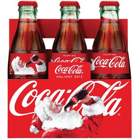 Coca Cola 6 Pack Christmas Collectors Glass Bottle 6650103172