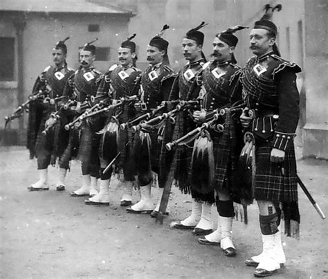 Tour Scotland Old Photograph Scottish Pipers Highlanders Glasgow Scotland