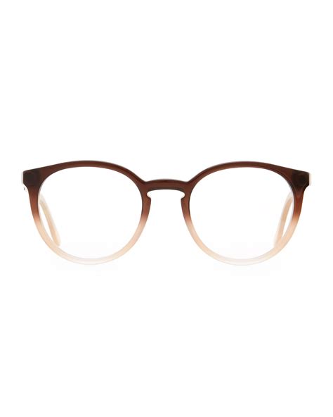 Stella Mccartney Round Ombre Acetate Fashion Glasses Brown In Brown Lyst