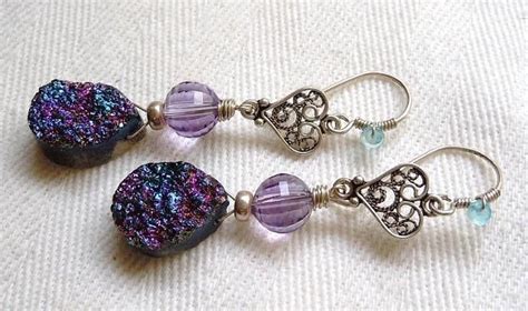 Sterling Silver Earrings Featuring AAA Grade Royal Purple Amethyst And