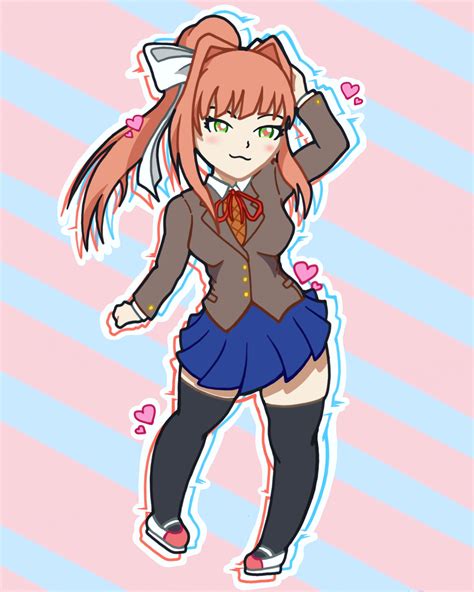 Glitchy Monika Text By Midlifekrisis On Newgrounds